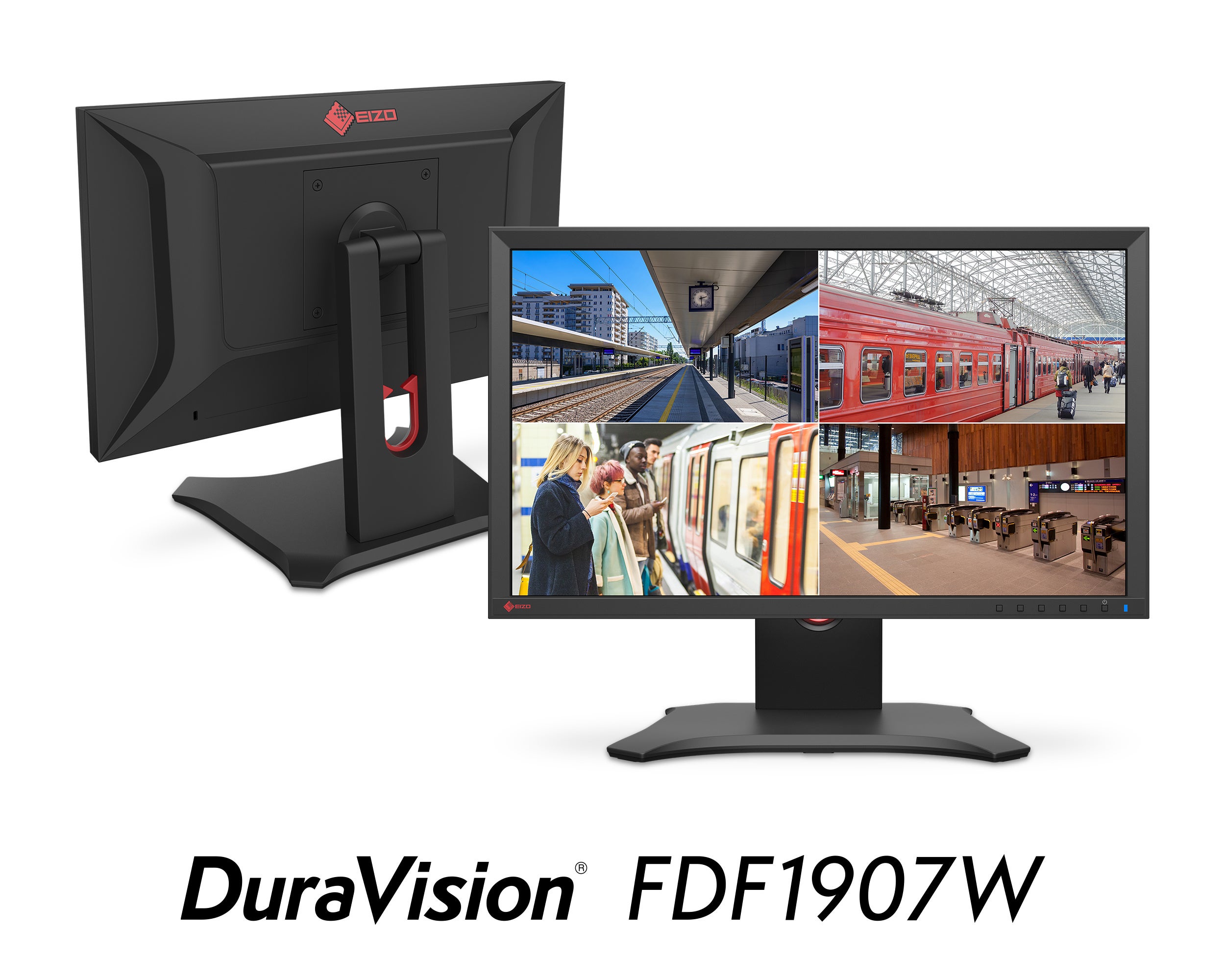 監視・セキュリティ市場向けに19インチラックに取付け可能な18.5型