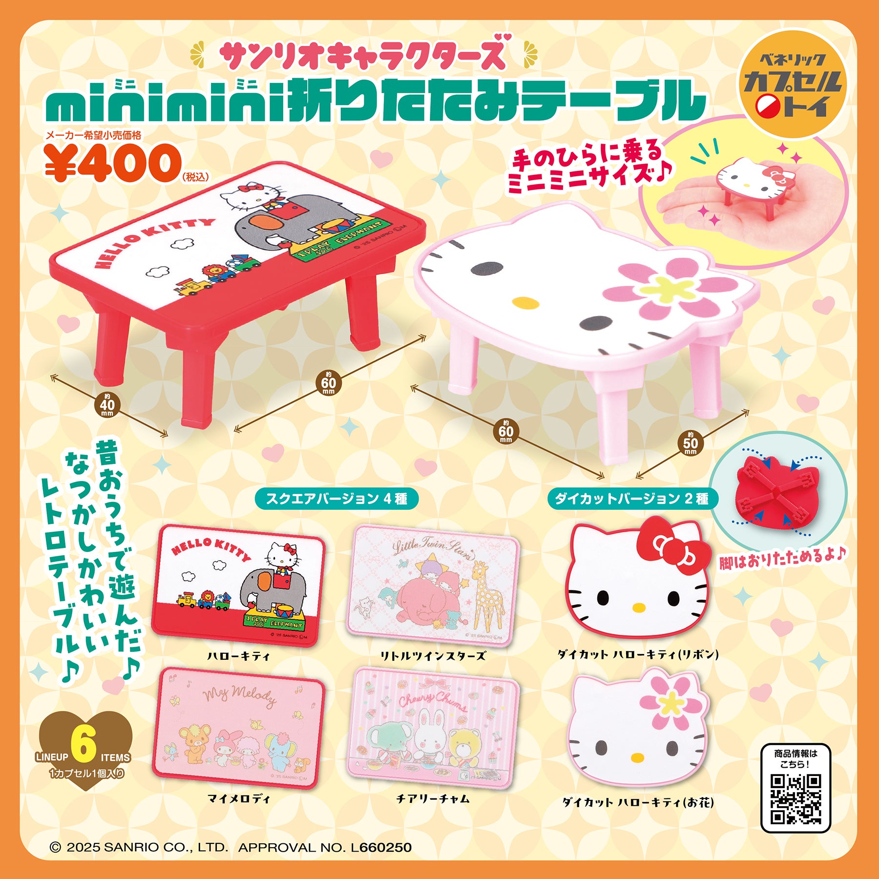 レトロなデザインのサンリオキャラクターズアイテム「ミニランチBOX