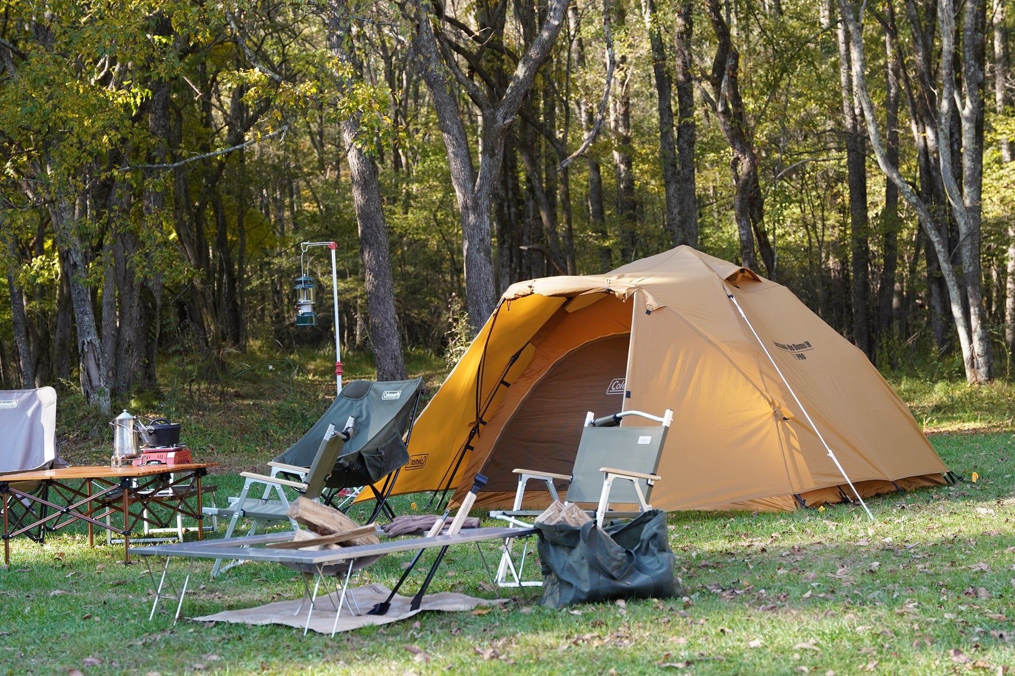 ワンタッチで設営できるインスタントアップドームに2WAYで使えるビッグ