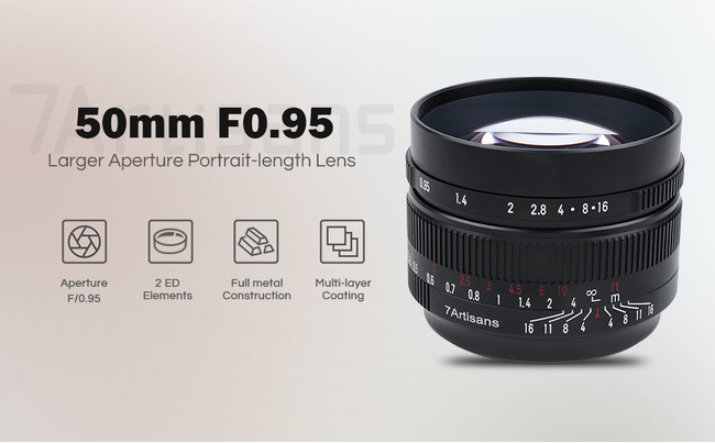 新発売】f/0.95の最大絞り。ポートレート標準レンズ。七工匠