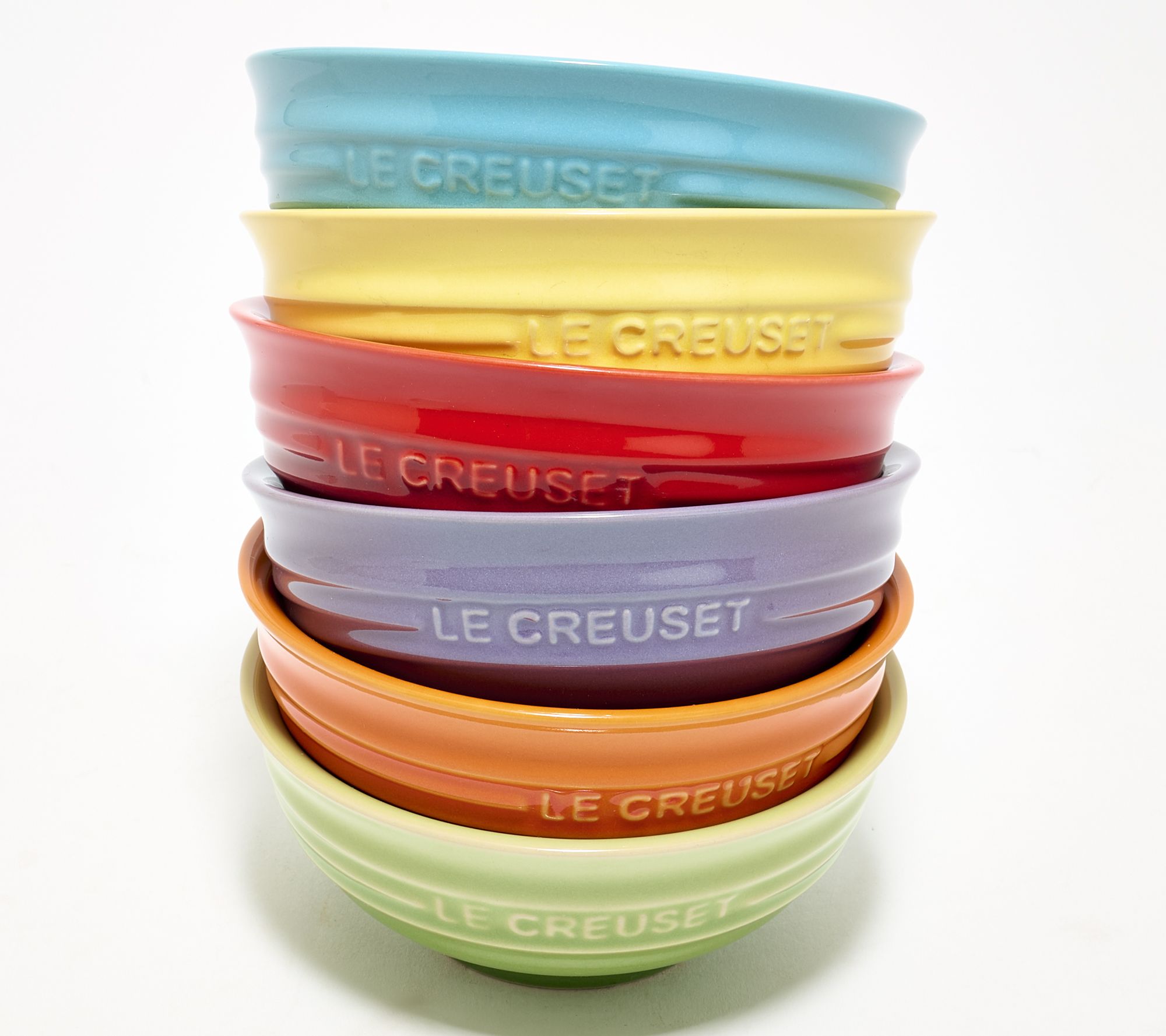 Le Creuset Set of 6 Mini Multi-Color Stoneware Prep Bowls - QVC.com