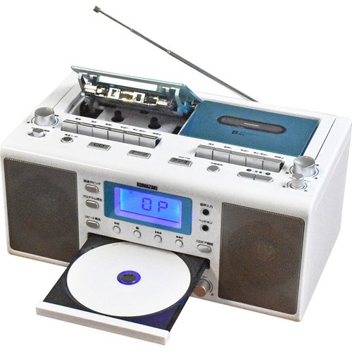 楽天市場】オーム電機 AudioComm ステレオダブルカセットレコーダー