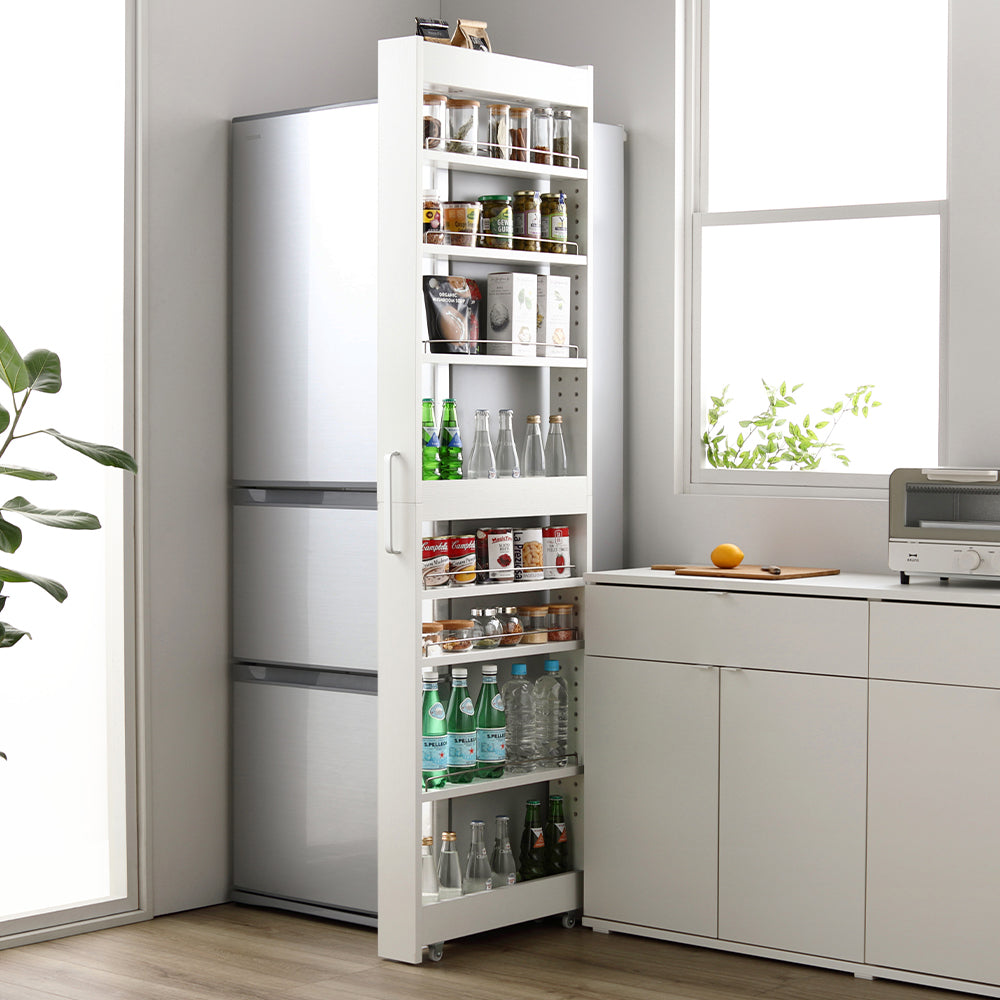 すき間収納ラック『Styno スティノ』ハイタイプ 幅16cm ホワイト