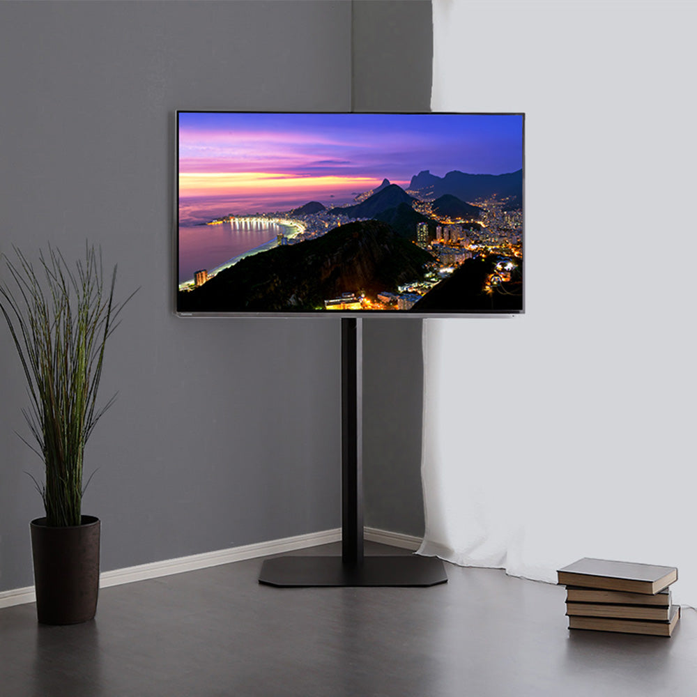 八角形 壁寄せTVスタンド（240度スイングタイプ）/空間を美しく飾る