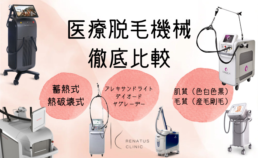 医療脱毛機械33種類を徹底比較！どれがいいのか・おすすめ順・肌質毛質