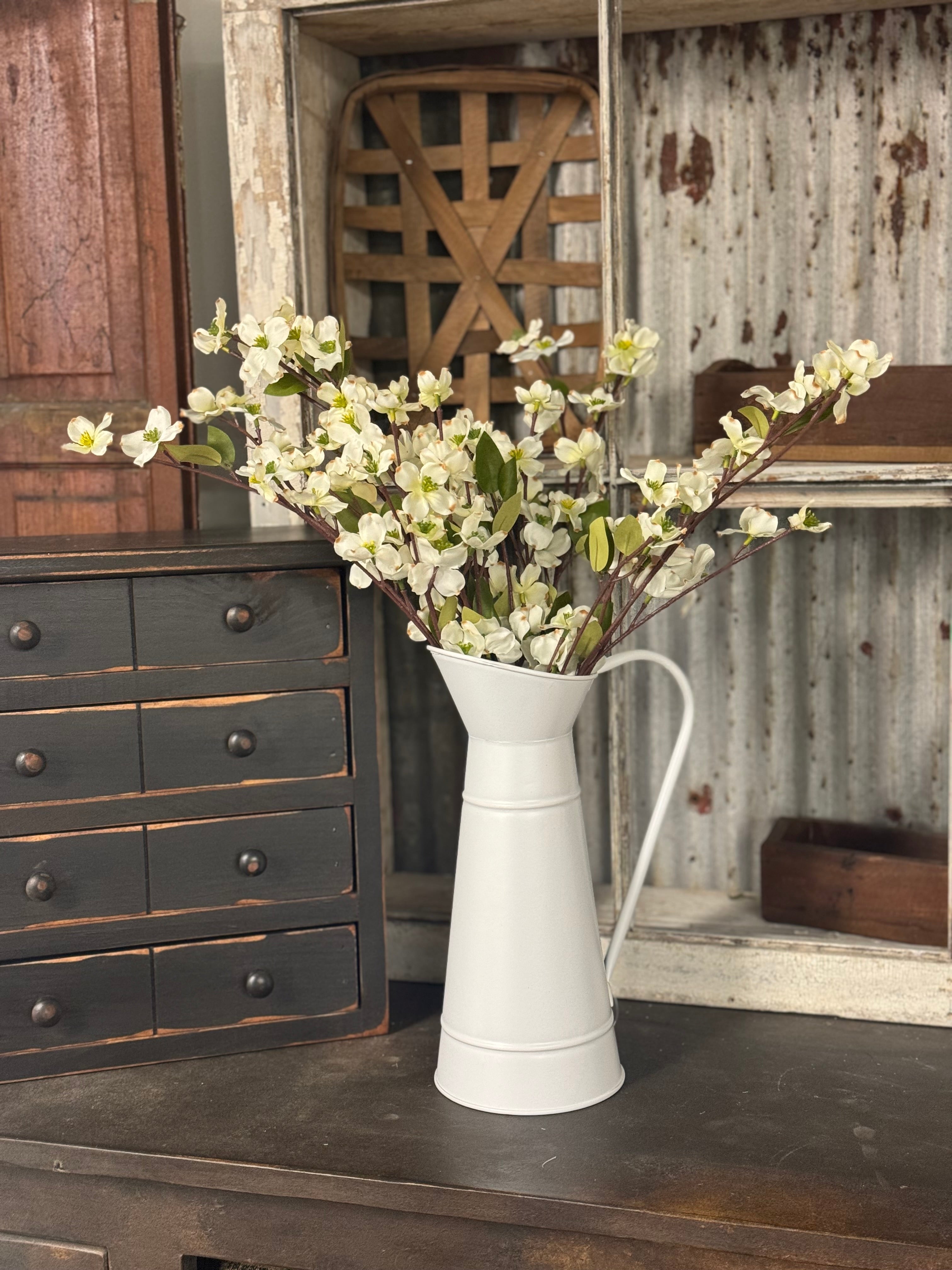 White Dogwood Flowers - Set of 5 &nda
