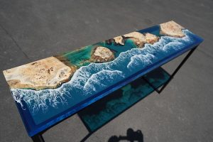 海のように美しいOceanレジンカウンター | レジンテーブル専門店 RESIN