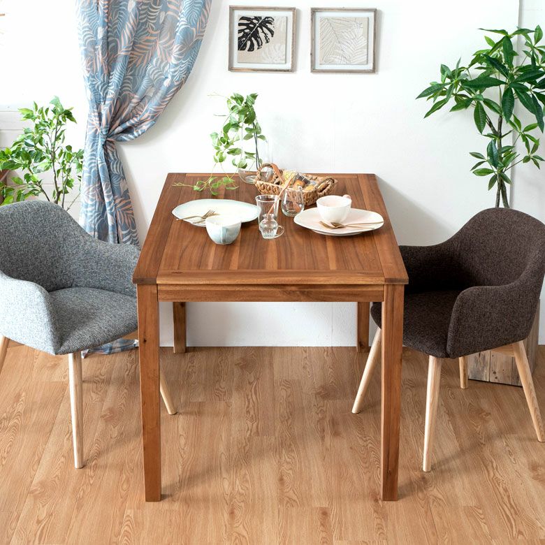 ダイニングテーブル 木製 120×80 長方形 4人掛け テーブル 食卓 天然木