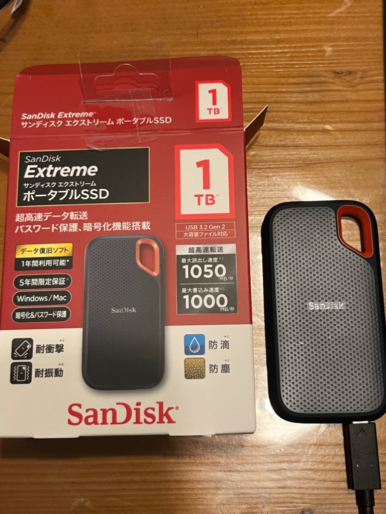 SanDisk（サンディスク） 外付けSSD USB-C+USB-A接続 エクストリーム