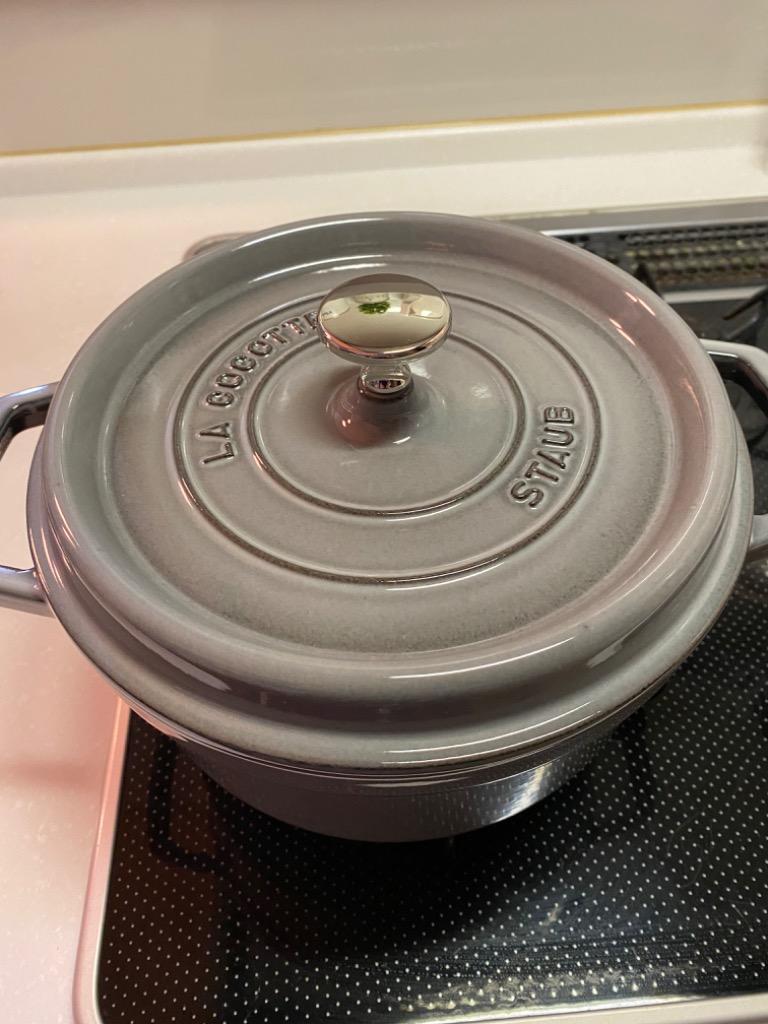Staub（ストウブ） 鍋 22cm ピコ・ココット ラウンド グレー 生涯保証