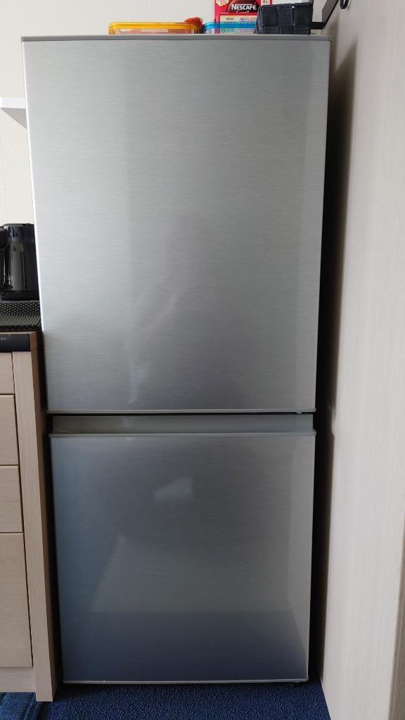 AQUA（アクア） 冷蔵庫/126L ブラッシュシルバー 2ドア 右開きタイプ