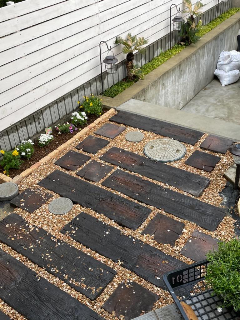 コンクリート 枕木 ストーン枕木 90cm×22.5cm×4cm グレー 3226719 送料