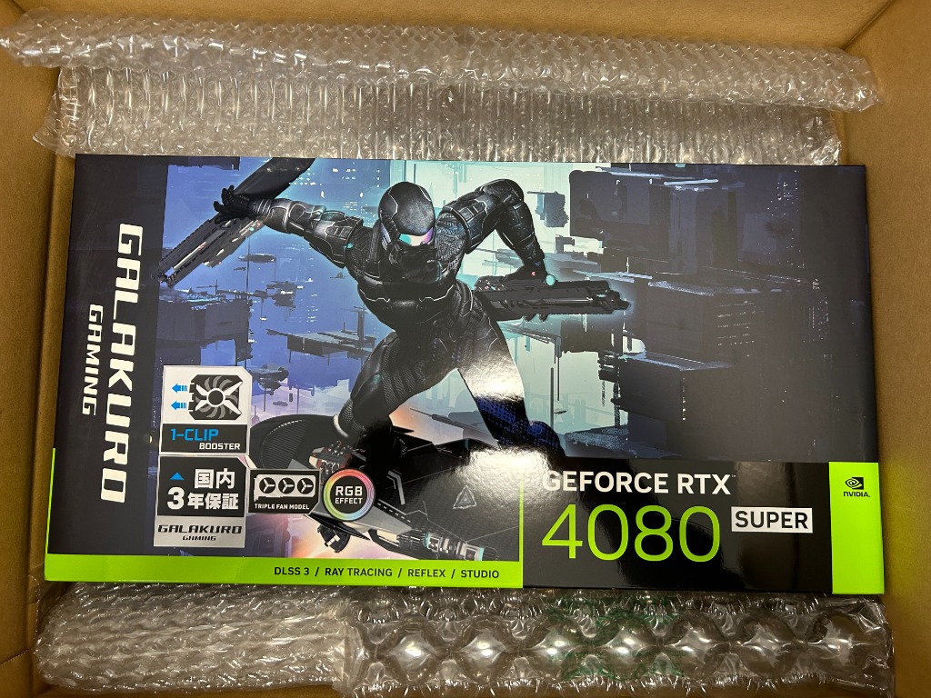 玄人志向 GG-RTX4080SP-E16GB/OC/TP ［玄人志向 GALAKURO GAMING