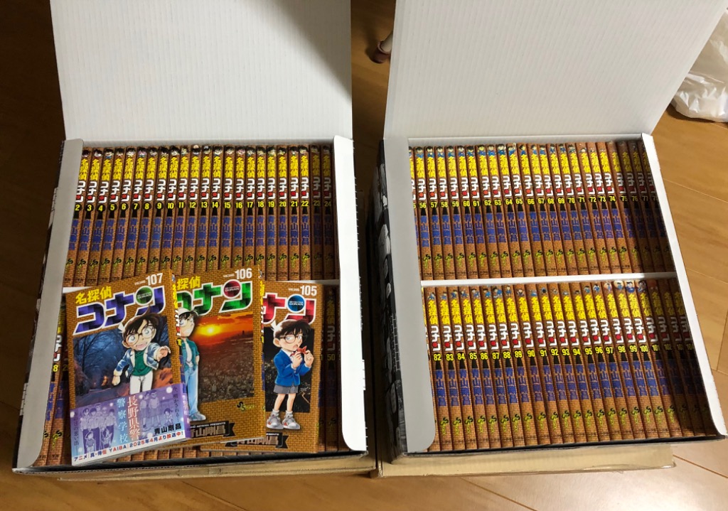 新品 / 名探偵コナン (1-107巻 最新刊) +100巻記念オリジナル収納BOX2