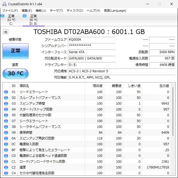 東芝 DT02ABA600 [6TB SATA600 5400] 価格比較 - 価格.com