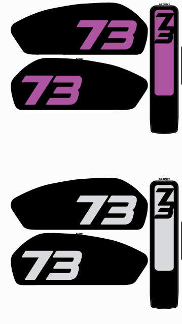 Adventure style 3pc battery Replica decals for Super 73 R / Rx