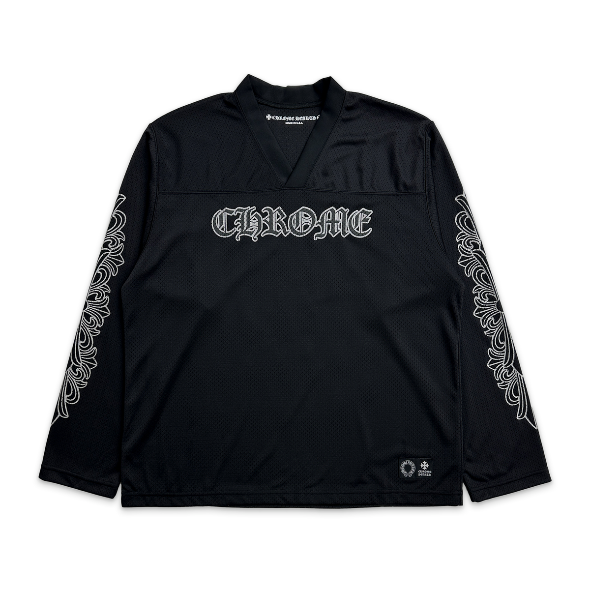 Sports Mesh Long Sleeve Warm Up Jersey “Black”