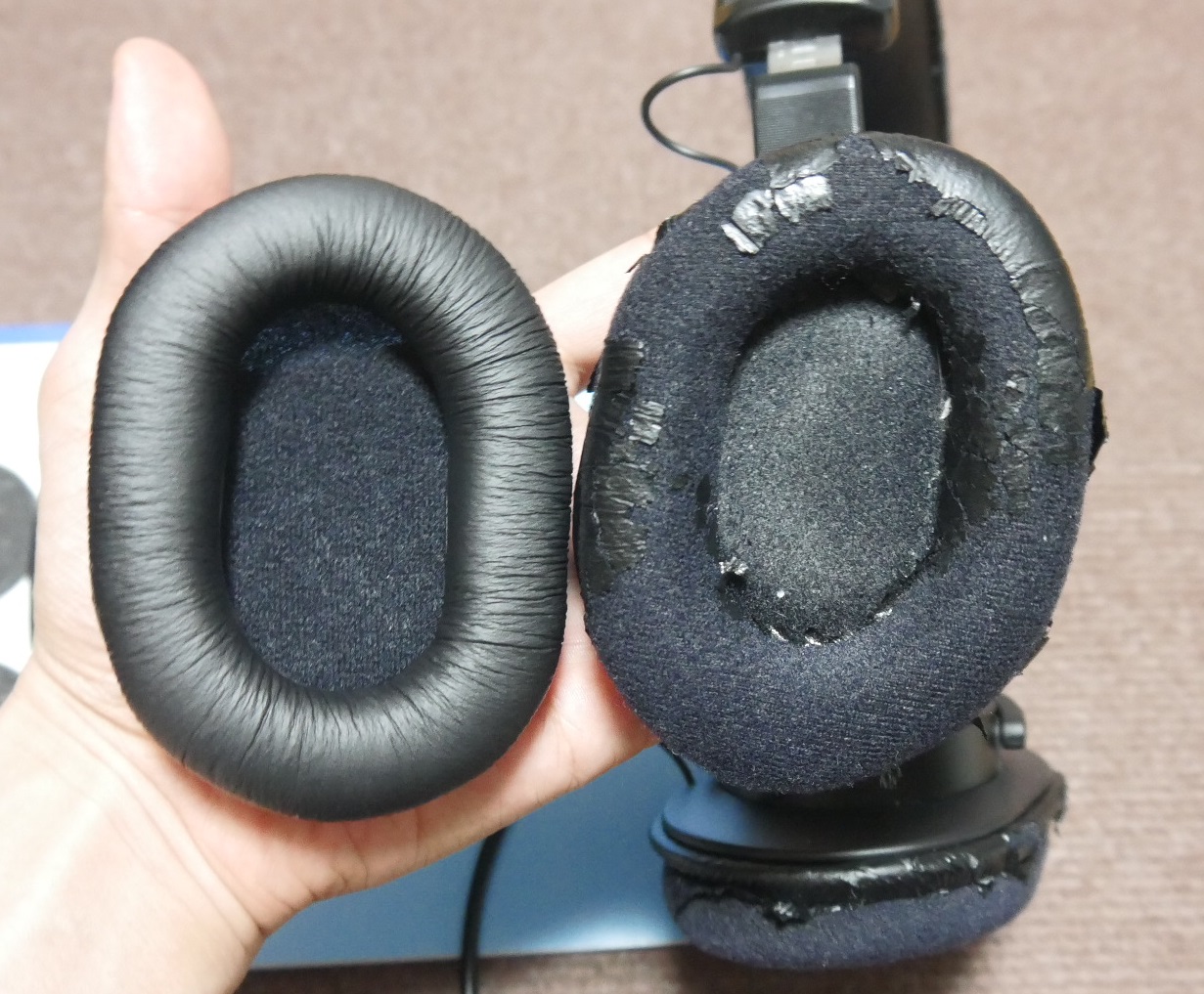 SONY MDR-7506のイヤーパッド、ウレタンリングを純正品に交換する