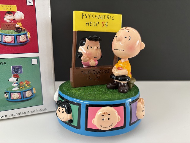 1998年 Flambro ヴィンテージ チャーリーブラウン ルーシー オルゴール