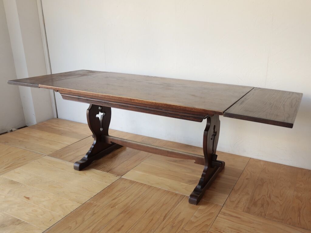 アンティークテーブルを八角形にリメイク！延長用天板と脚を活かして