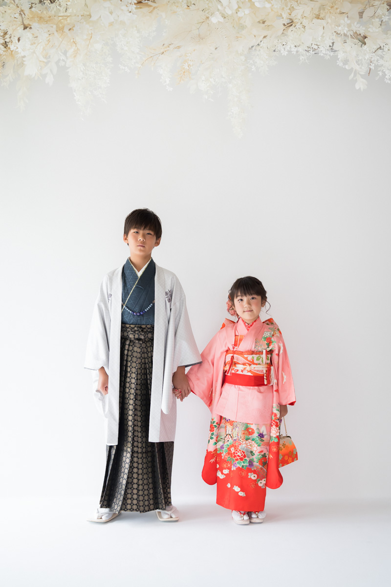 7歳女の子の七五三と男の子のハーフ成人式撮影|ルーツ|名古屋市・清須
