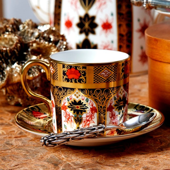 オールドイマリ ソリッドゴールドバンド コーヒーカップ＆ソーサー