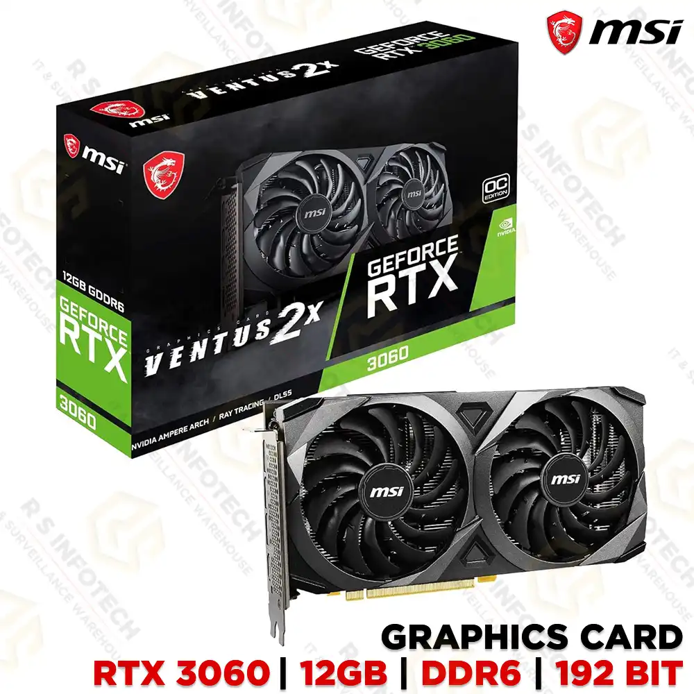 MSI GeFORCE RTX 3060 VENTUS 2X 12G OC 12GB GDDR6 GRAPHIC CARD