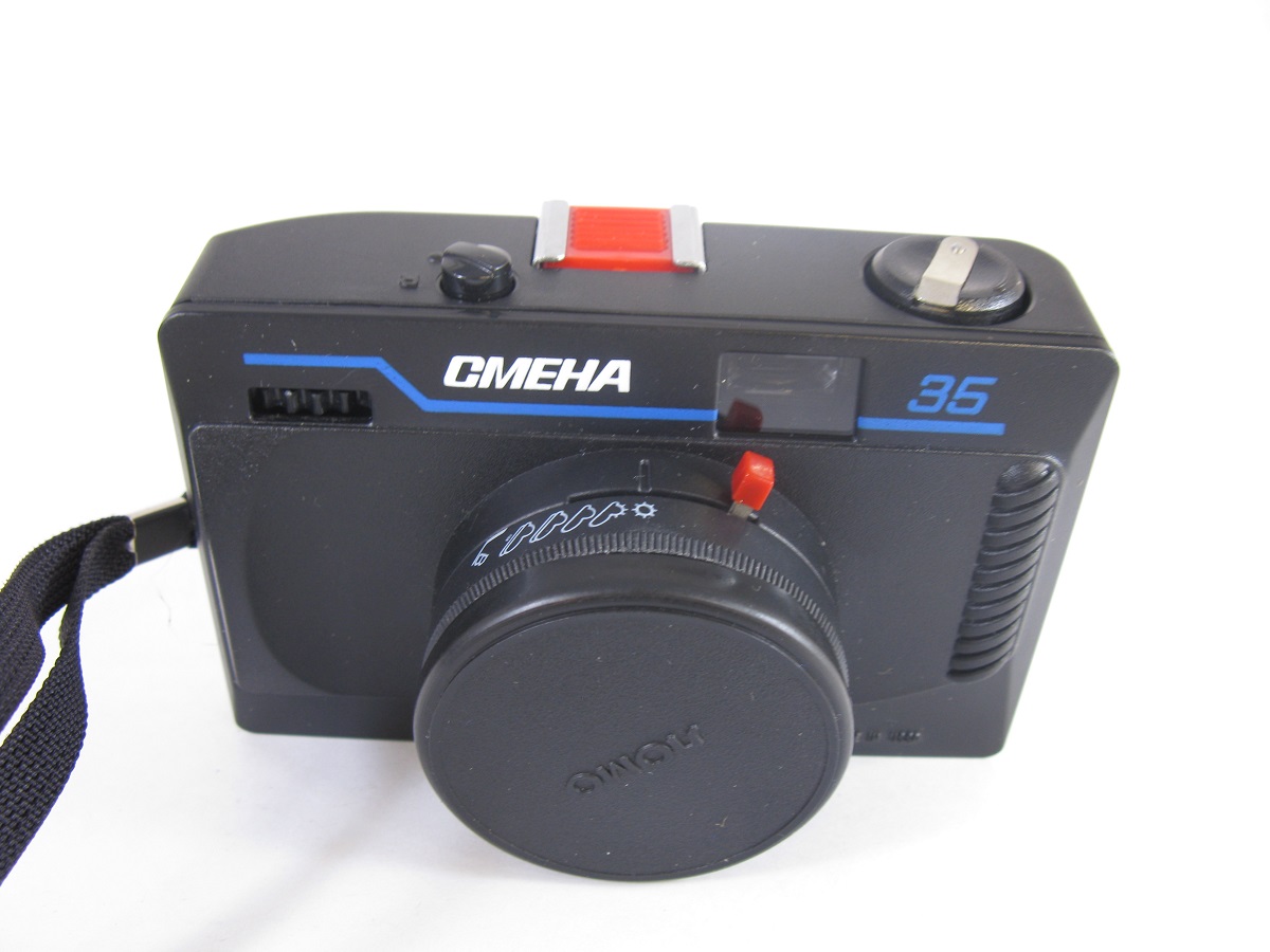 SMENA 35 Blue T43 F/4 40mm Lomography Camera with Case and Strap