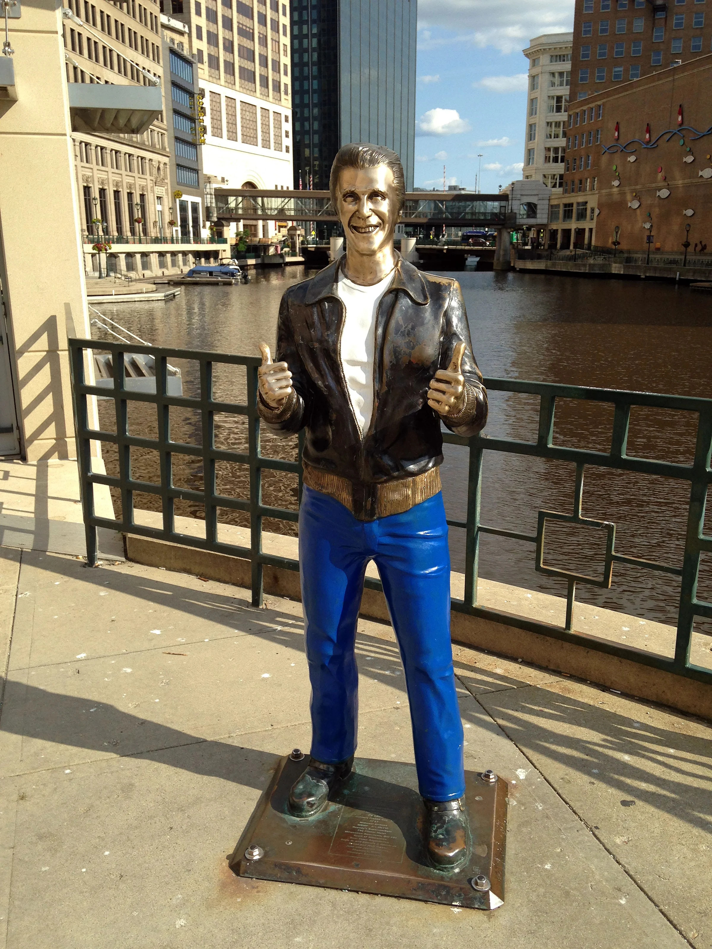 The Onion says Milwaukee removed Bronze Fonz in a break with