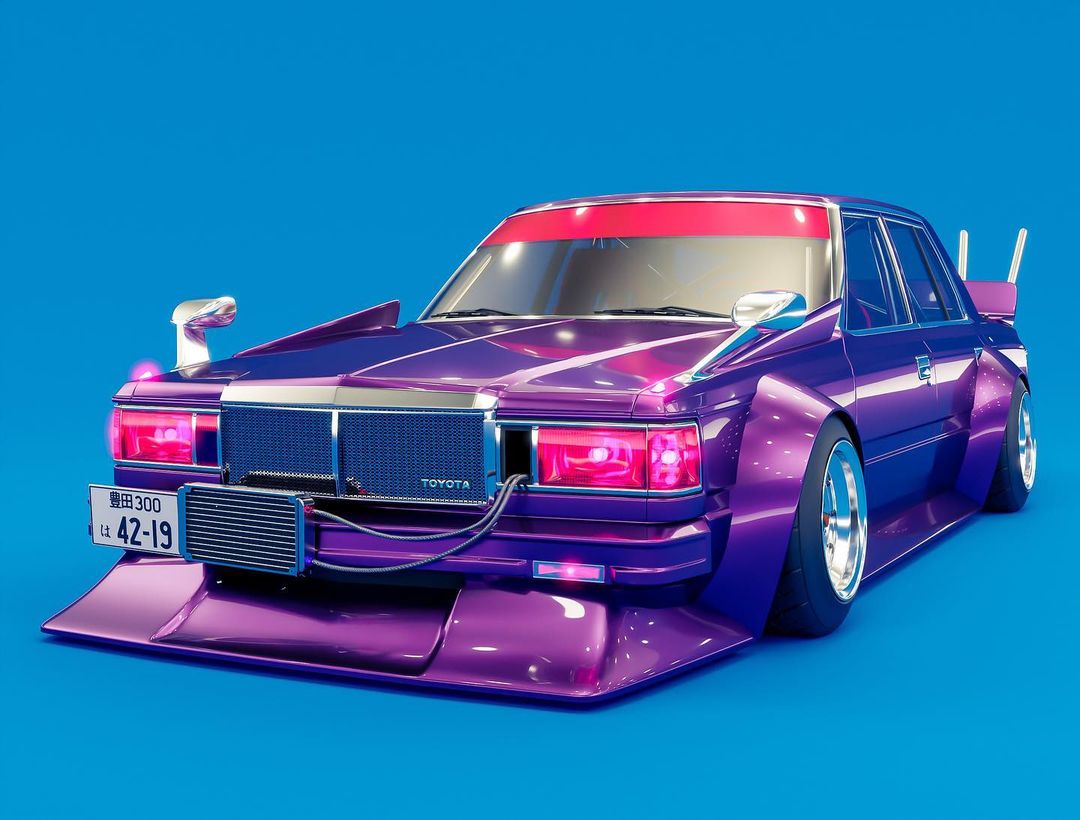 Bosozoku” 1982 Toyota Crown Shows Digital Take on Old Super Saloon