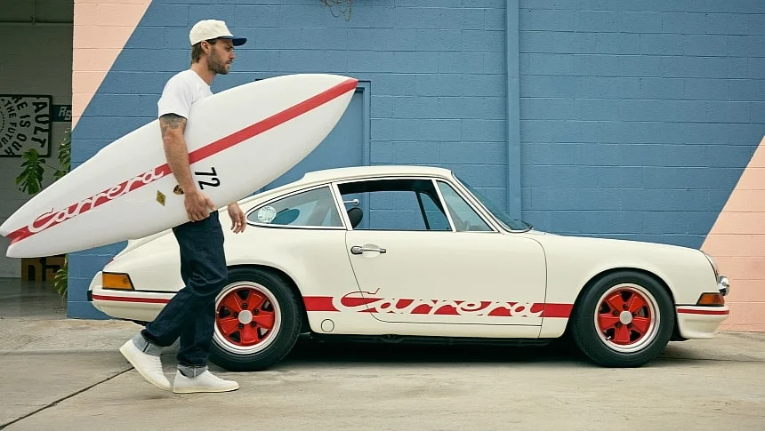 Porsche 911 Carrera RS 2.7-Inspired Surfboard Will Make Cali