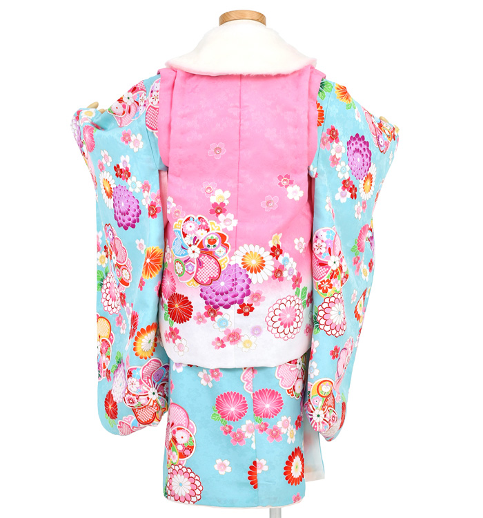 花うさぎ 七五三（子ども） 3歳女の子（専用小物付）No.JE-0141の