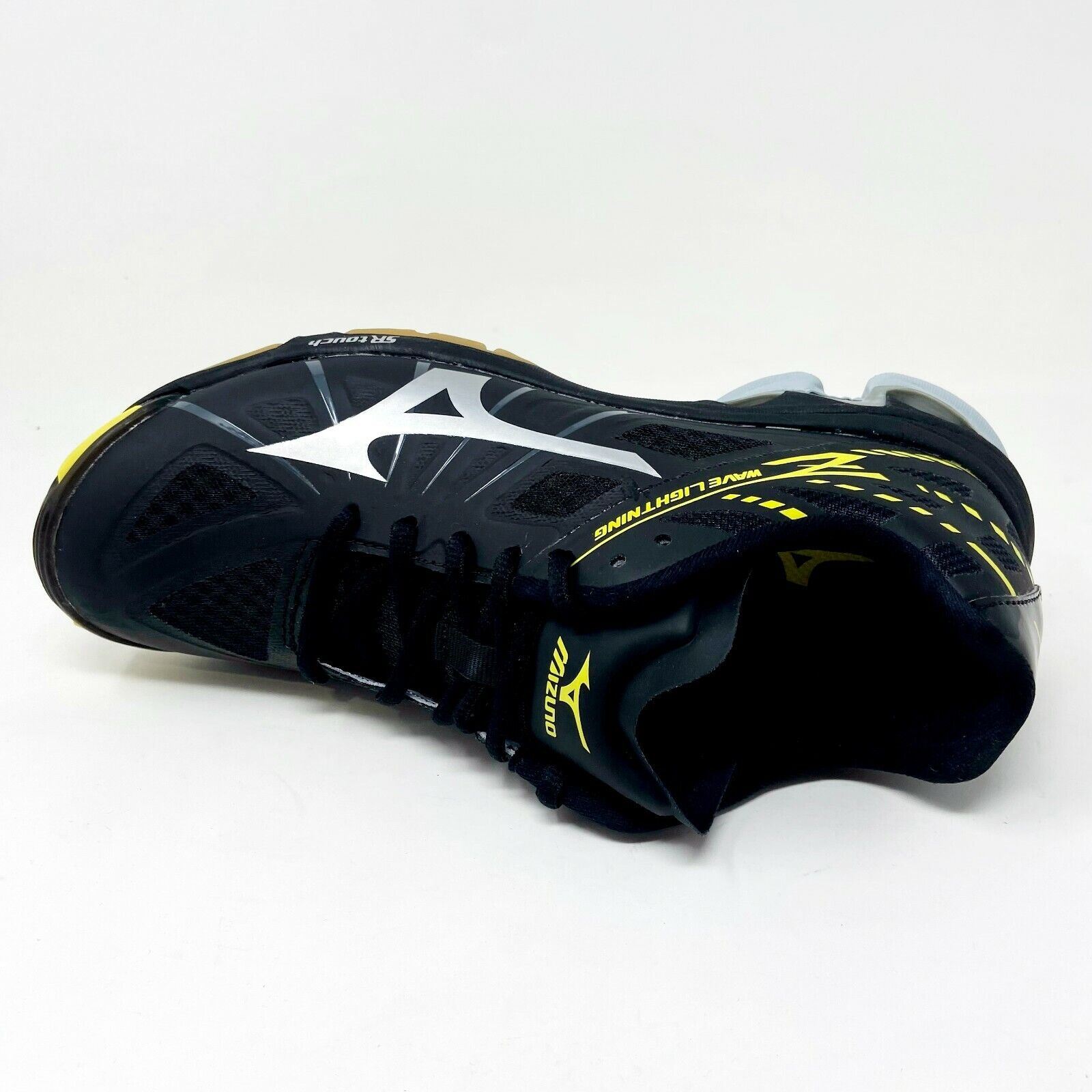 Mizuno Wave Lightning Z Black Silver Yellow Womens Traction