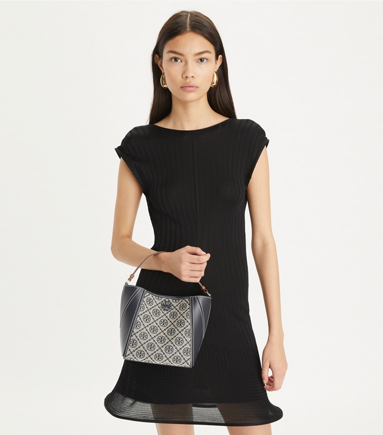 マックグロー Tモノグラム スモールバケットバッグ: レディース クロス