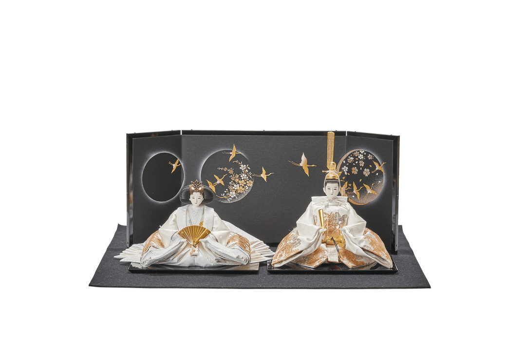 鶴と桜と、煌めくおひなさま – 人形工房 左京