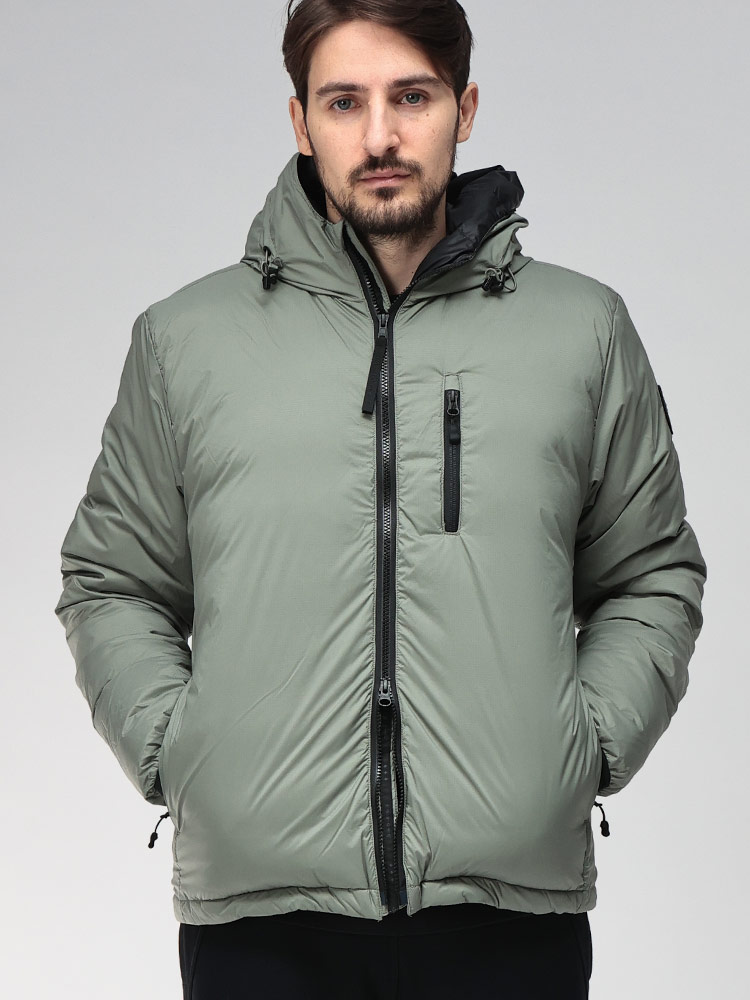 CANADA GOOSE (カナダグース) ロゴ 収納フード フルジップ ダウン