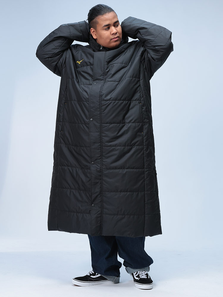 中綿 ベンチコート 撥水 フード フルジップ アウター コート ブルゾン