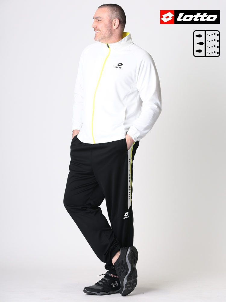 大きいサイズ メンズ Lotto (ロット) 吸汗速乾 再帰反射 フルジップ