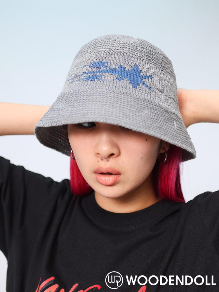 WOODENDOLL (ウッディンドール) スター刺繍 ニット バケットハット