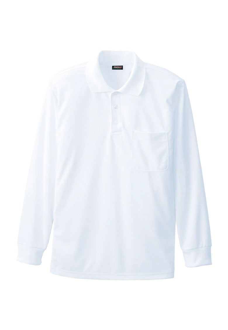 SOWA 50390 桑和ドライ＆デオドラント ハニカムメッシュ長袖ポロシャツ