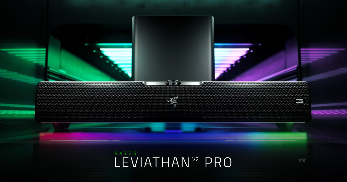 Razer Leviathan V2 Pro, the world's first soundbar with head