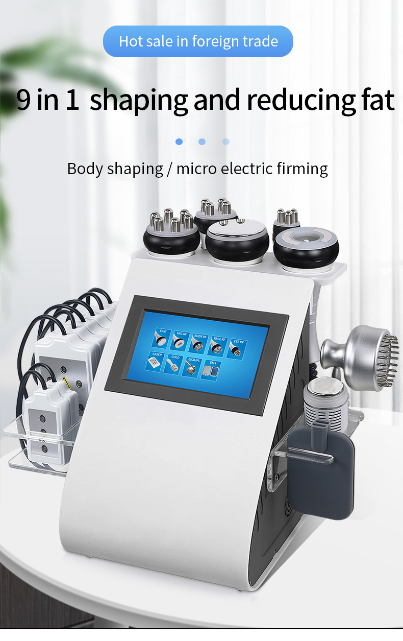 9 in 1 40K Ultrasonic Cavitation RF Vacuum Slimming Machine