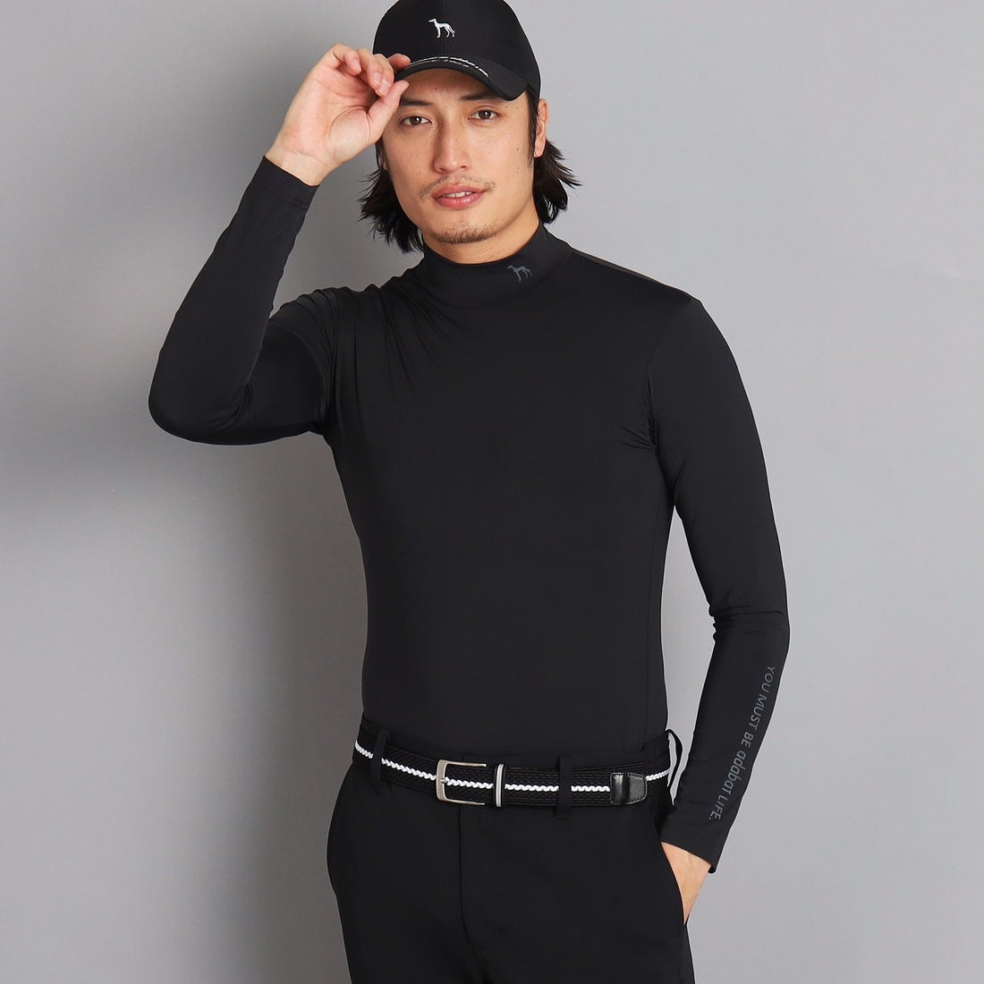 アダバット adabat 【COOL】ハイネック スポーツインナー （ブラック