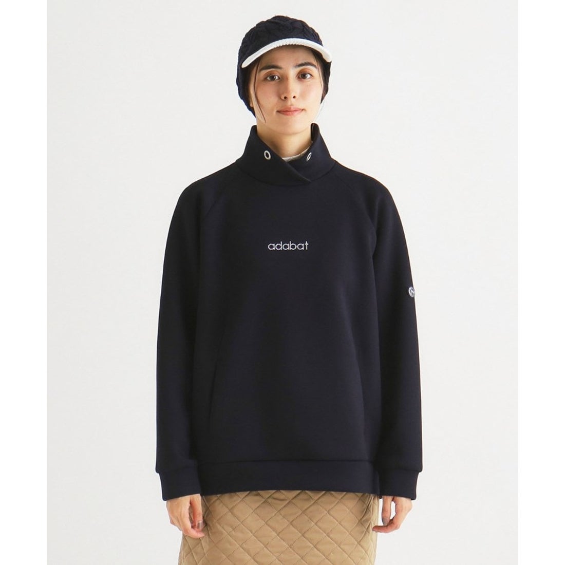 アダバット adabat ふんわりシルエット ジャージプルオーバー