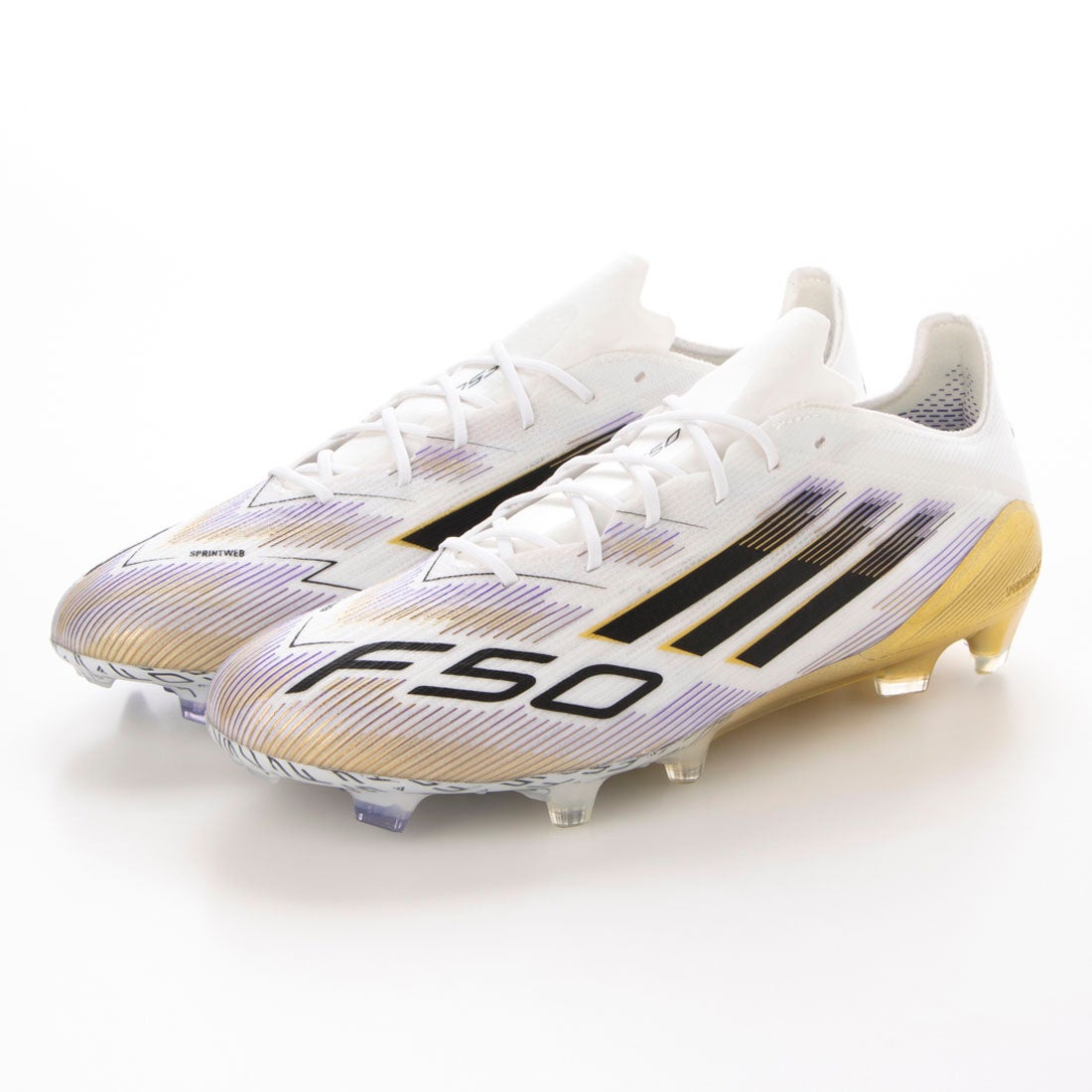 adidas アディダス F50 ELITE FG(ホワイト×ブラック×ゴールド) NMR09