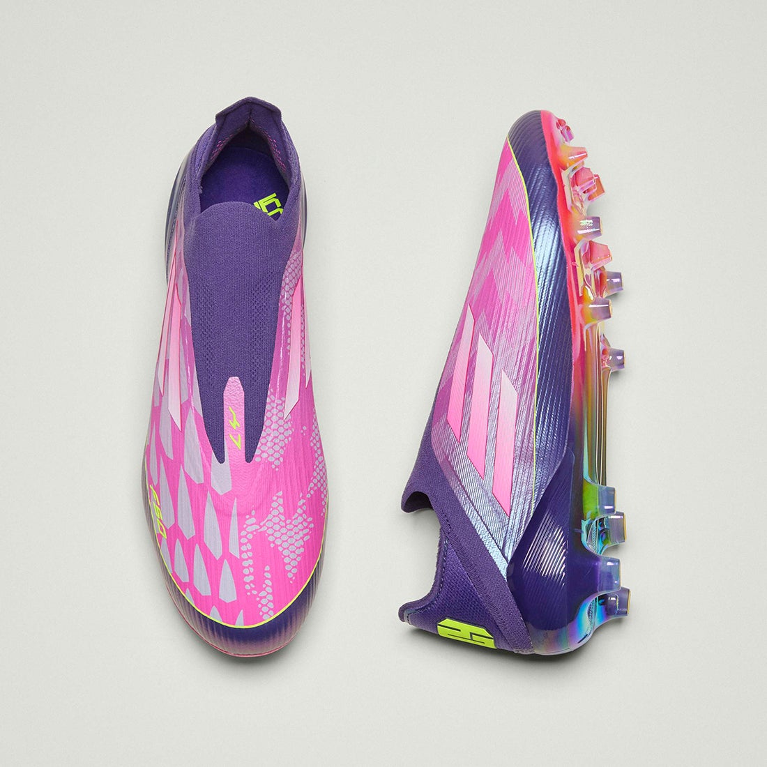 adidas アディダス F50 ELITE FG LAMINE(パープル×ホワイト×イエロー