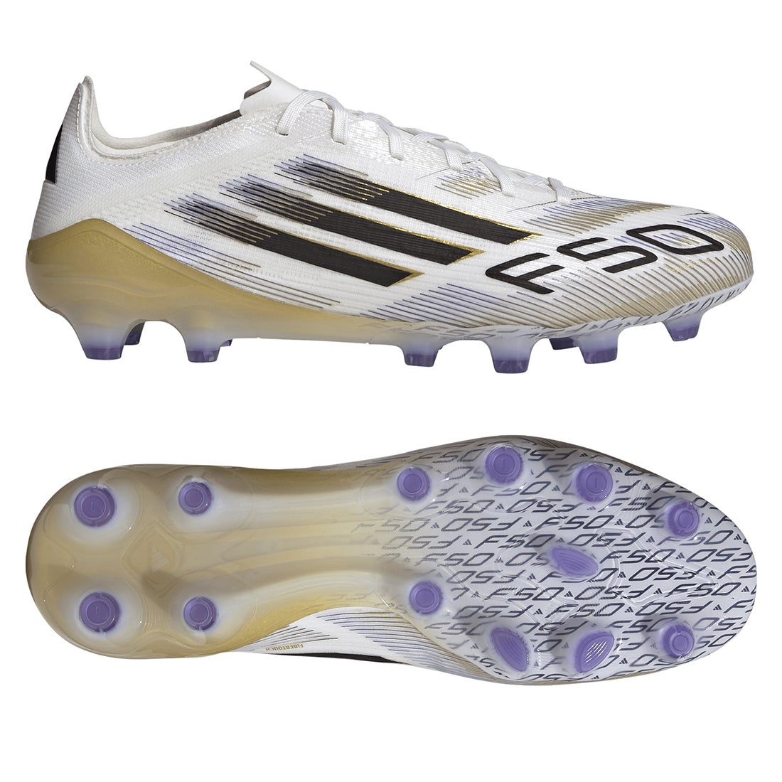 adidas アディダス F50 PRO HG/AG JAPAN(ホワイト×ブラック×ゴールド