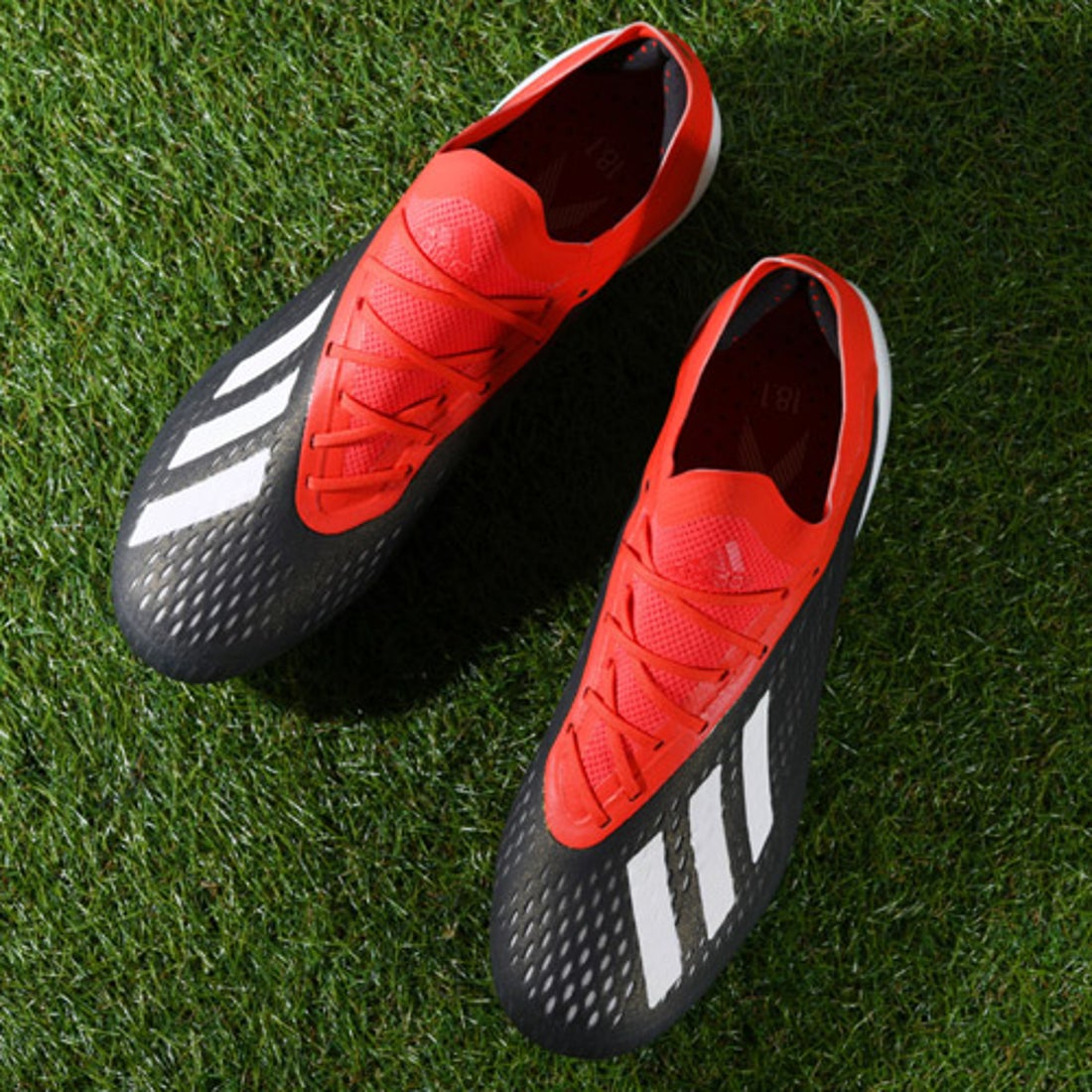 adidas アディダス エックス 18.1 FG/AG(ブラック×レッド) BB9345 コア