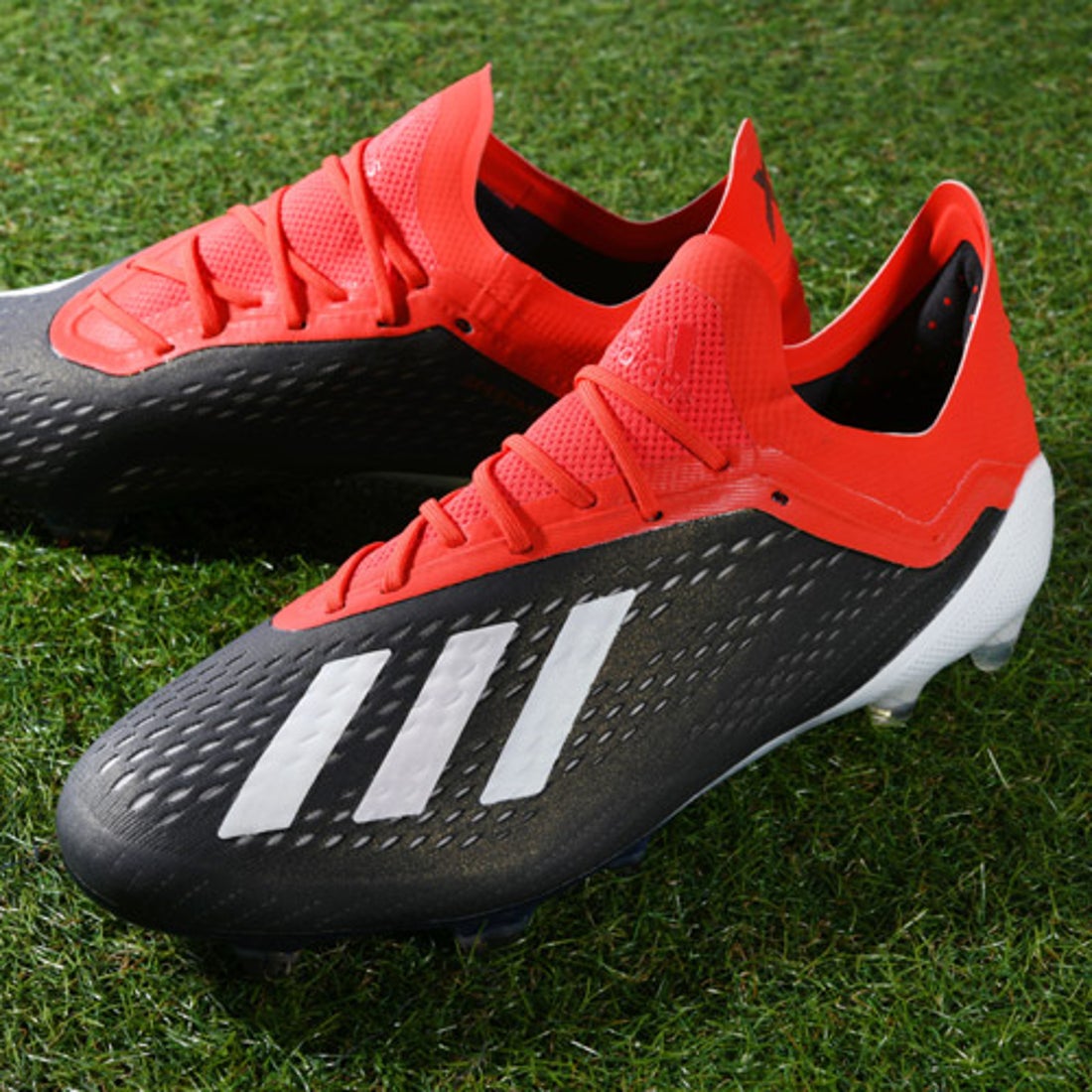 adidas アディダス エックス 18.1 FG/AG(ブラック×レッド) BB9345 コア