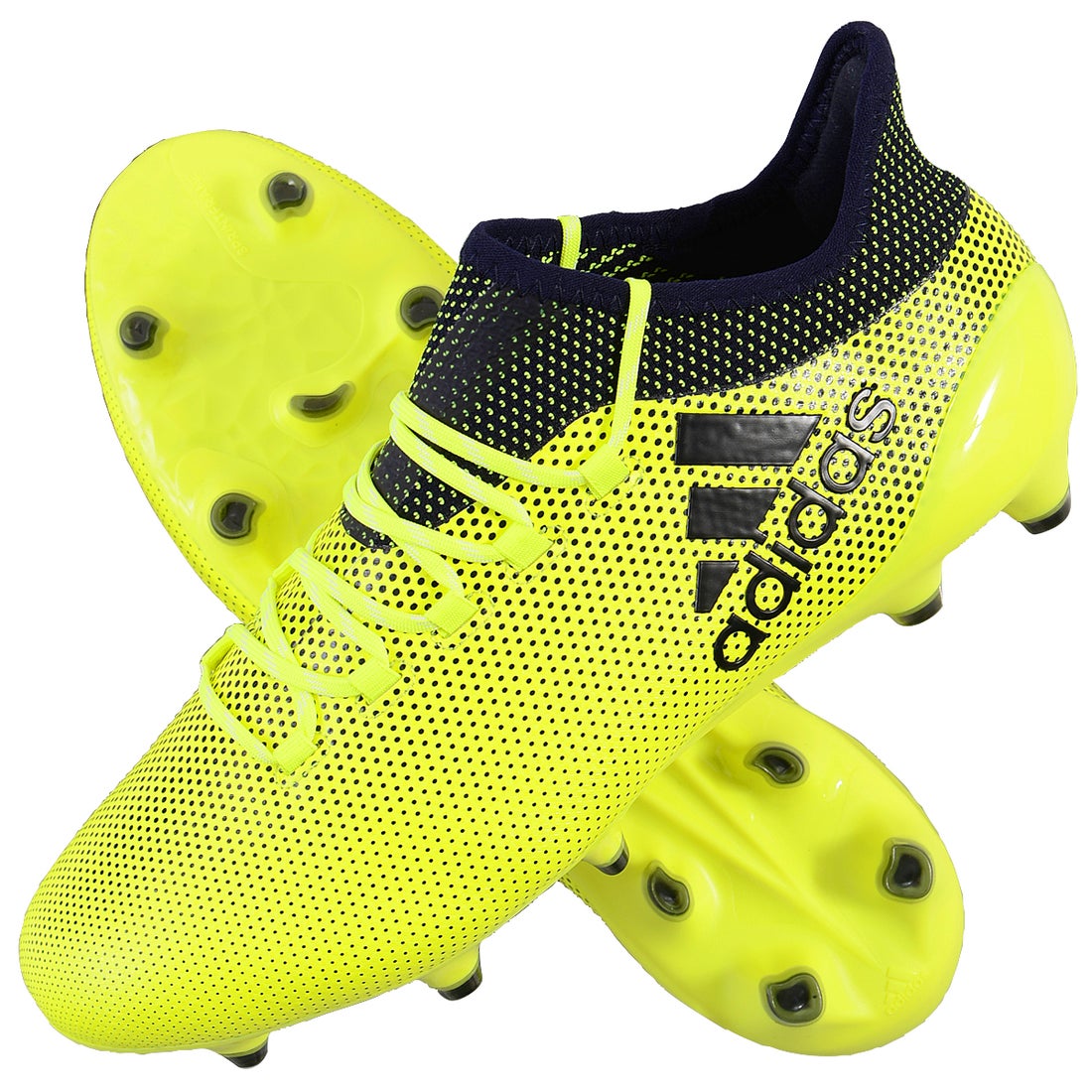 adidas アディダス エックス 17.1 FG/AG（蛍光イエロー×ネイビー